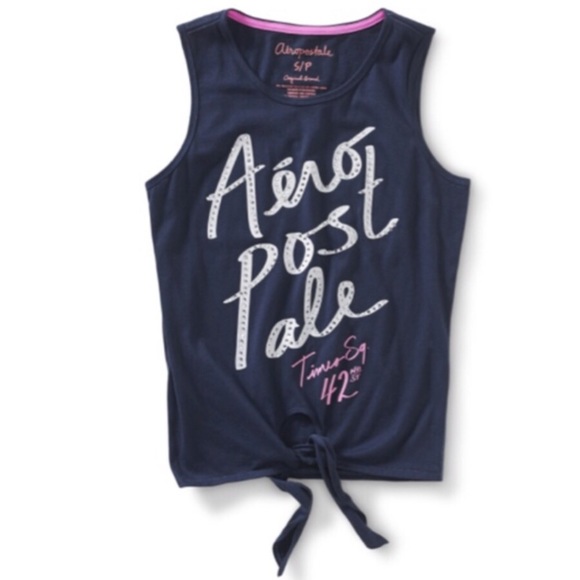 Aeropostale Tops - Aeropostale Logo Tie-Front Tank
